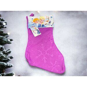 Frozen Christmas Holiday Stocking Disney Felt Embossed Snowflake 16"